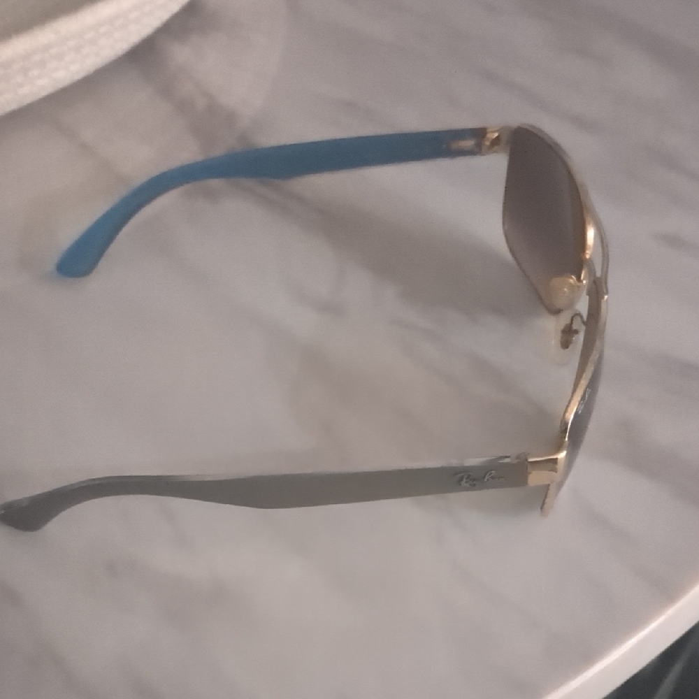 Gold and Blue Sunglasses